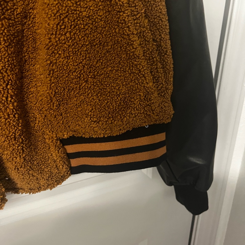 Brown and Black Varsity Jacket - Picture 4 of 7